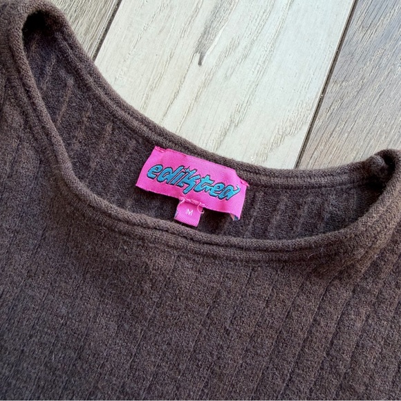 Edikted Distressed Ribbed Knit Sweater - Picture 6 of 10